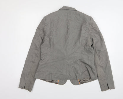 Papaya Womens Grey  Polyester Jacket Suit Jacket Size 14