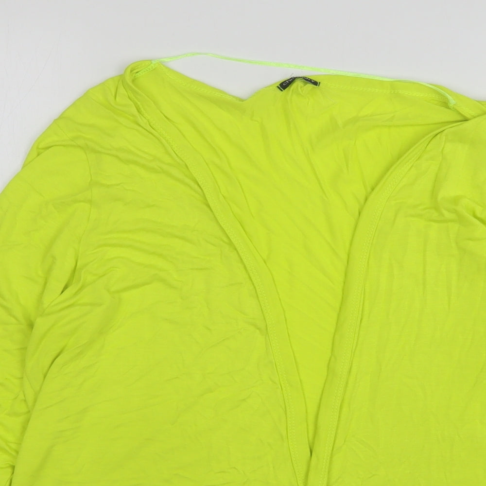 Gallery Womens Green V-Neck  Viscose Cardigan Jumper Size 16