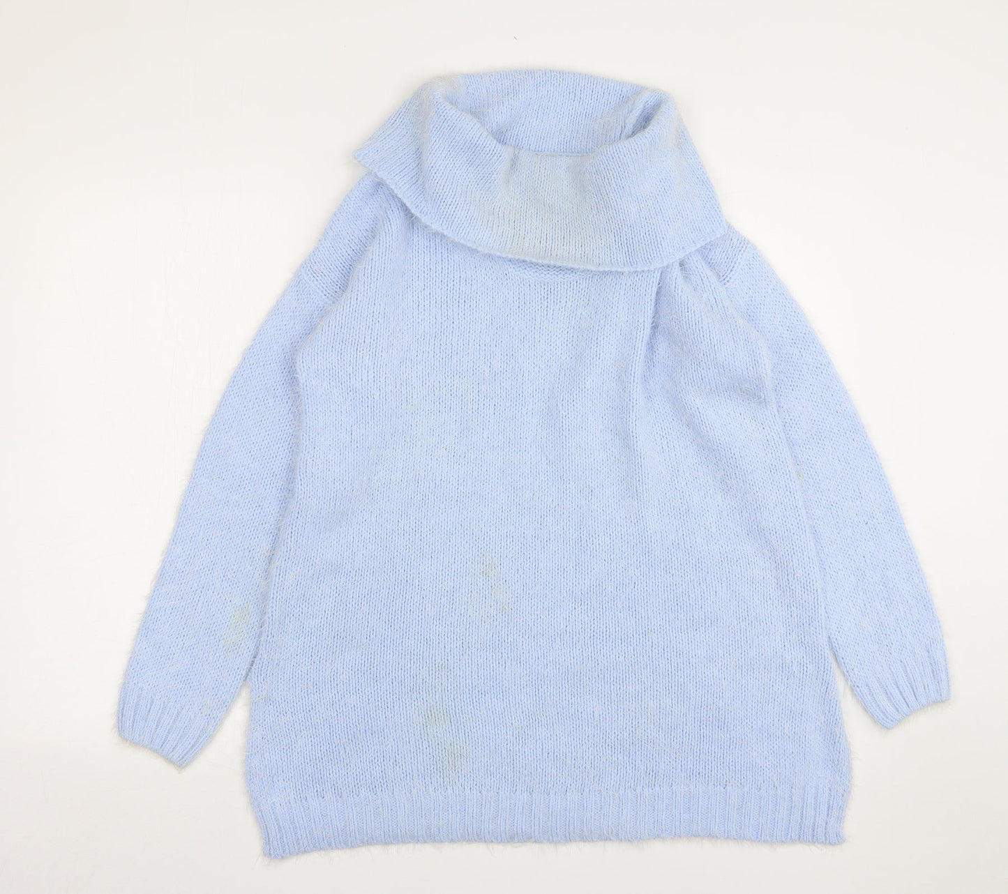 Womens UK Size M Papaya Blue Pullover Jumper