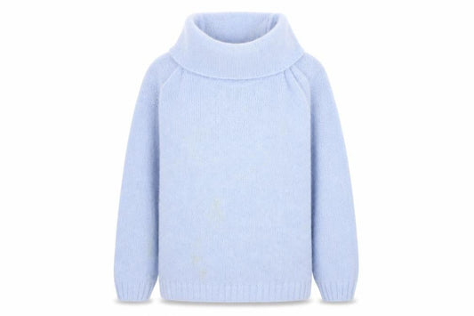 Womens UK Size M Papaya Blue Pullover Jumper
