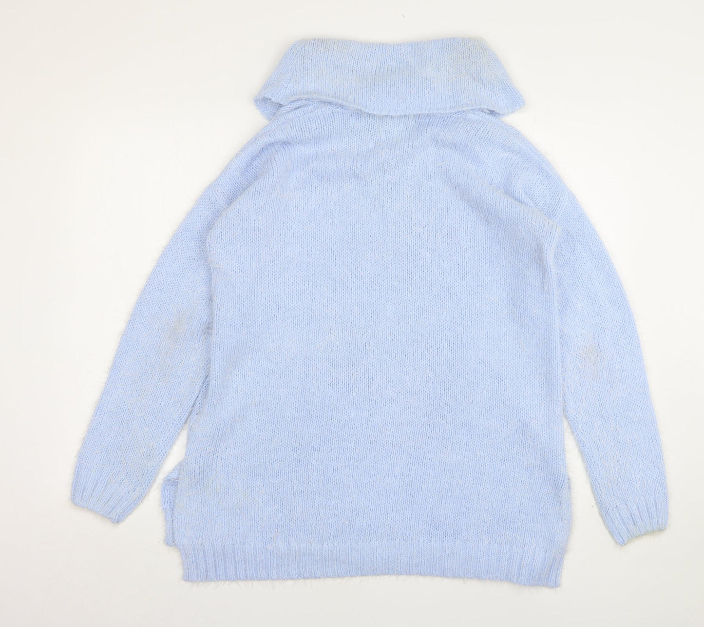 Womens UK Size M Papaya Blue Pullover Jumper