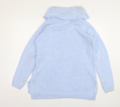 Womens UK Size M Papaya Blue Pullover Jumper
