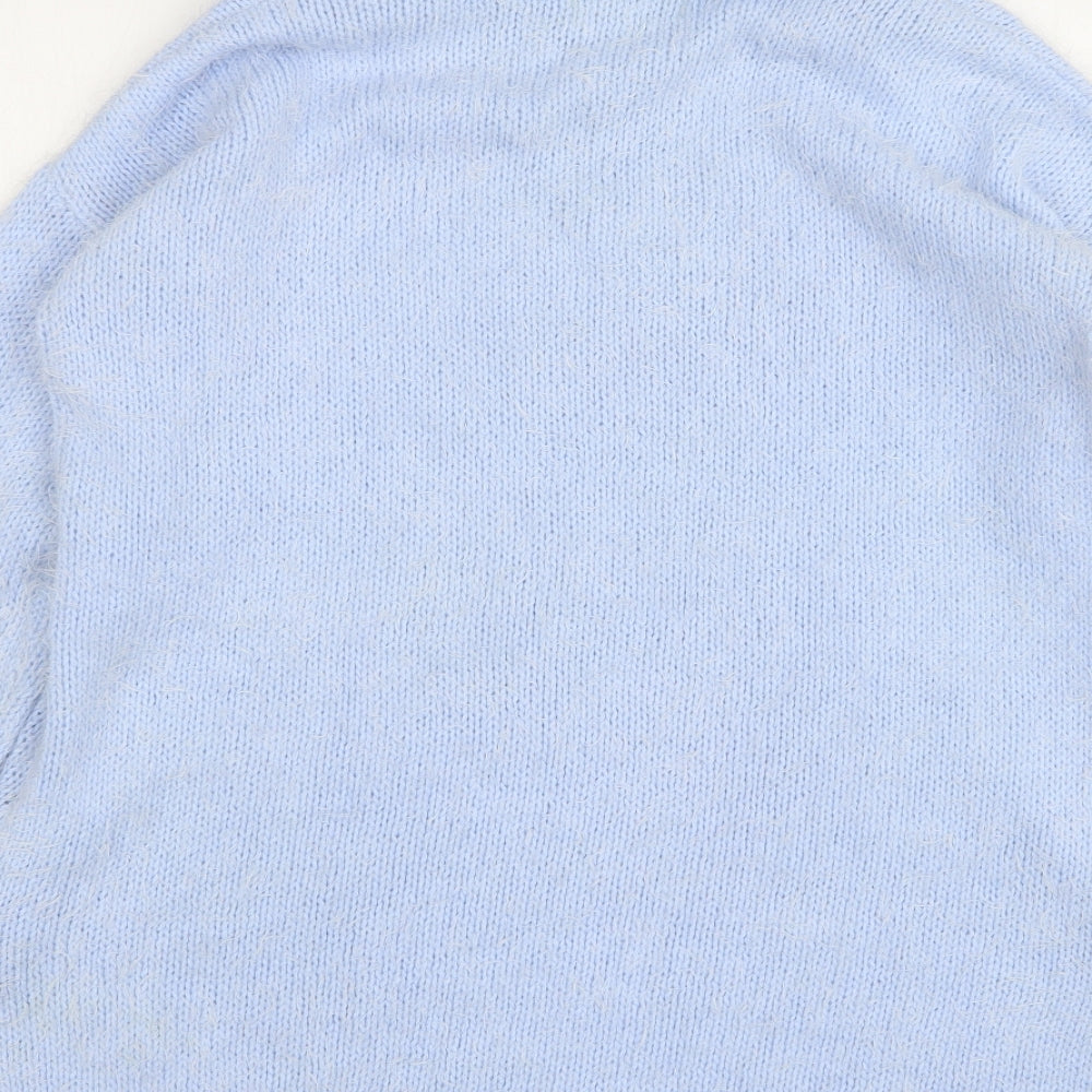 Womens UK Size M Papaya Blue Pullover Jumper