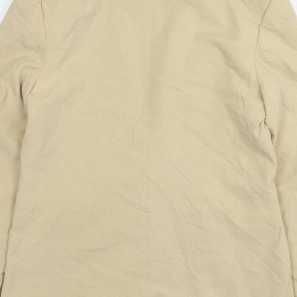 H&M Womens Beige  Polyester Jacket Suit Jacket Size 10