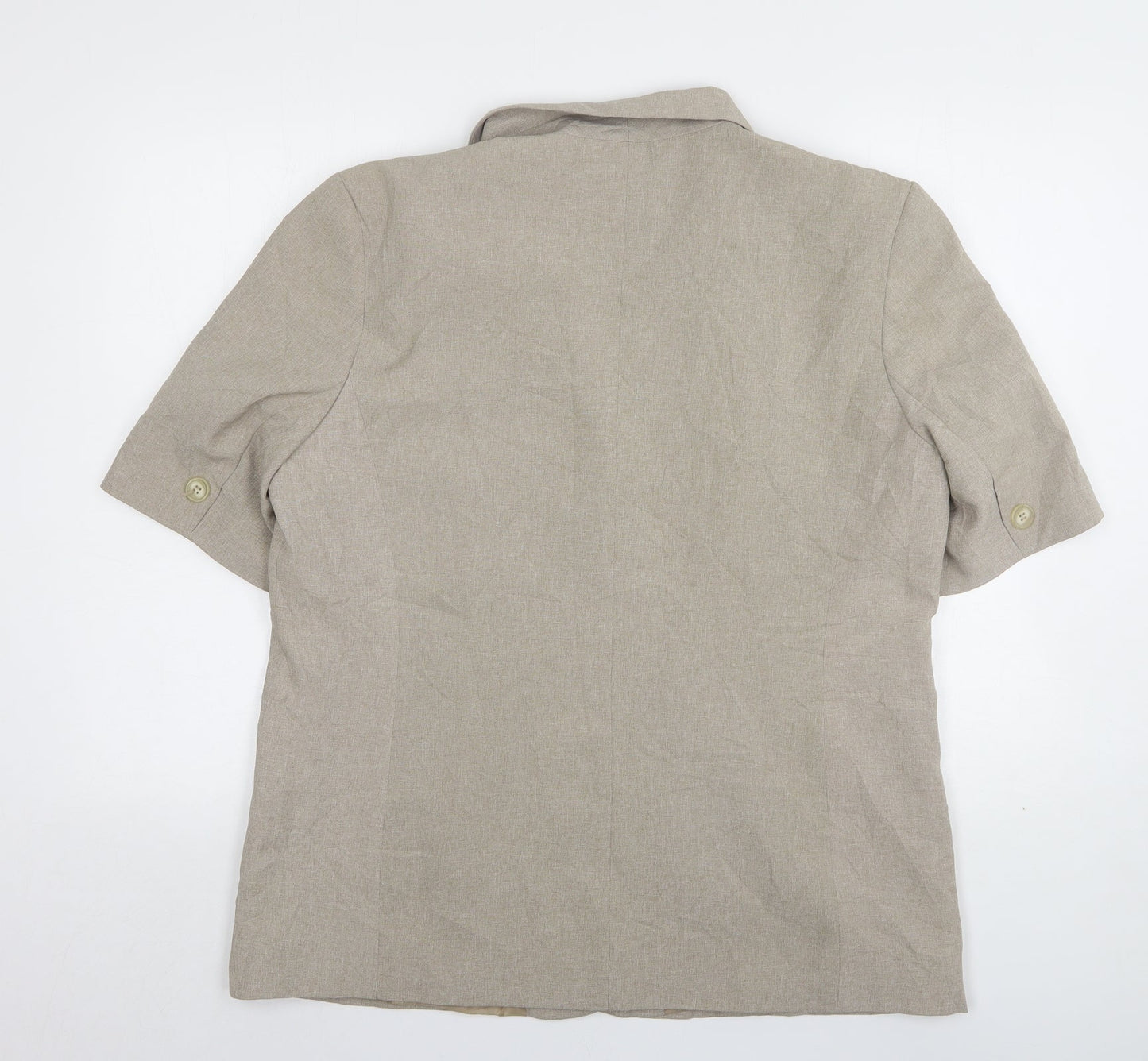 Bonmarché Womens Beige  Polyester Jacket Suit Jacket Size 18