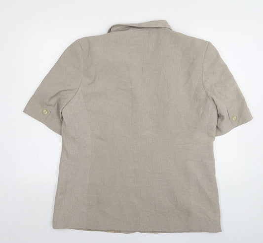 Bonmarché Womens Beige  Polyester Jacket Suit Jacket Size 18