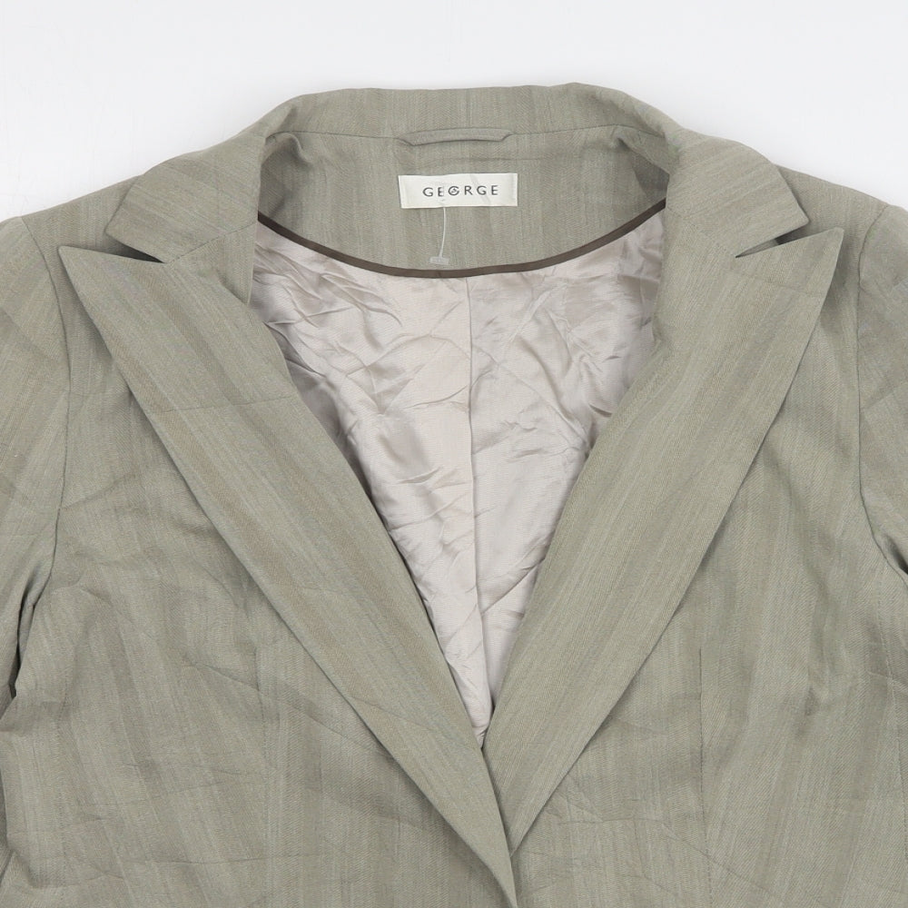 George Womens Green  Polyester Jacket Suit Jacket Size 14