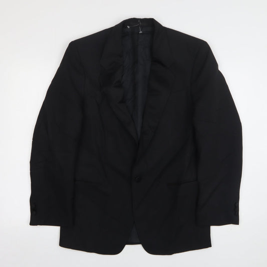 Mens UK Size 38 Wellington Regular Black Suit Jacket