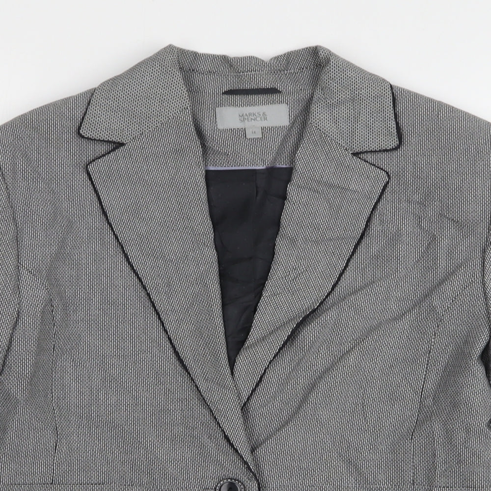 Womens UK Size 14 Marks and Spencer Regular Grey Suit Jacket