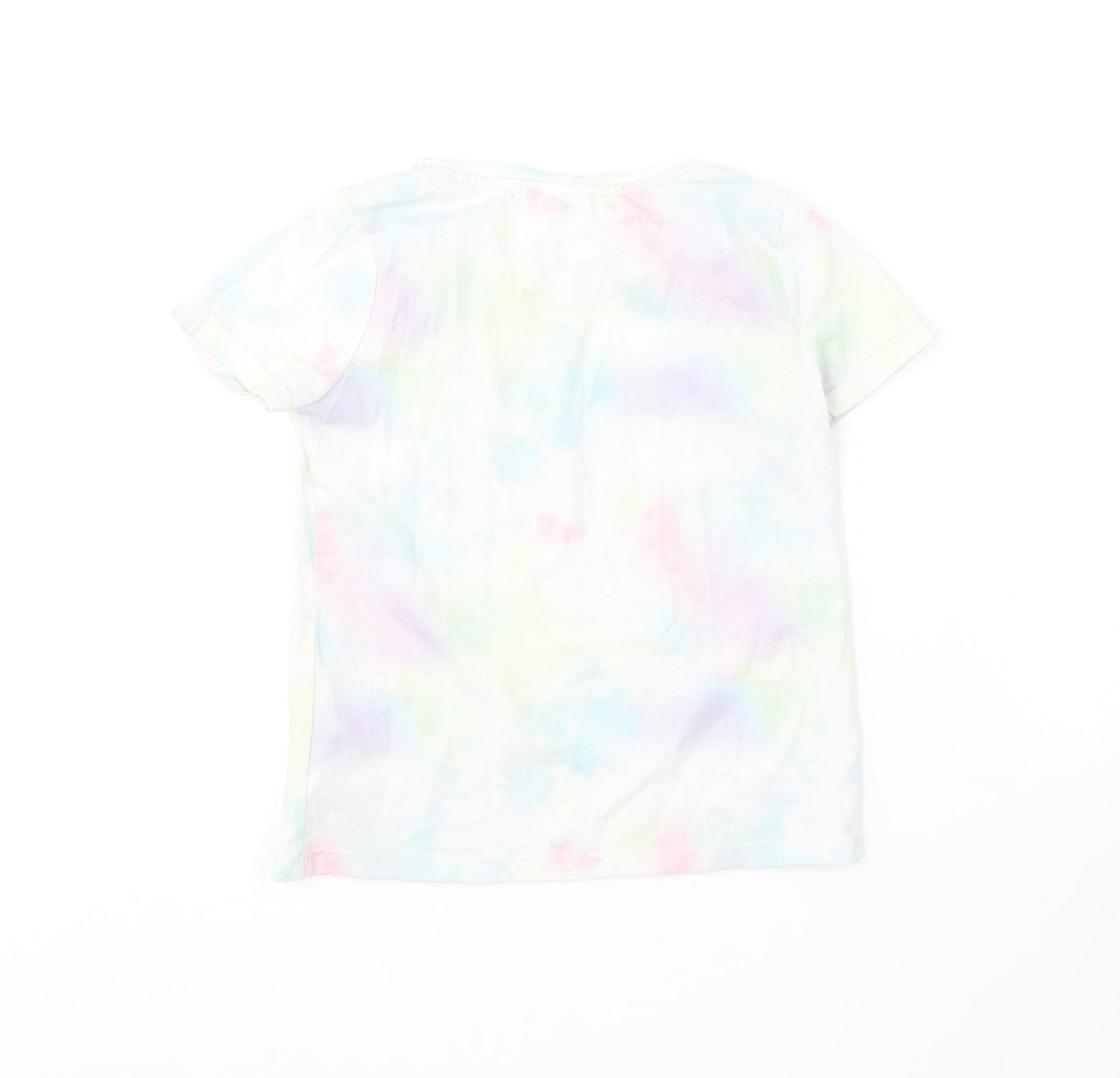 F&F Girls Multicoloured  Polyester Basic T-Shirt Size 5-6 Years Round Neck