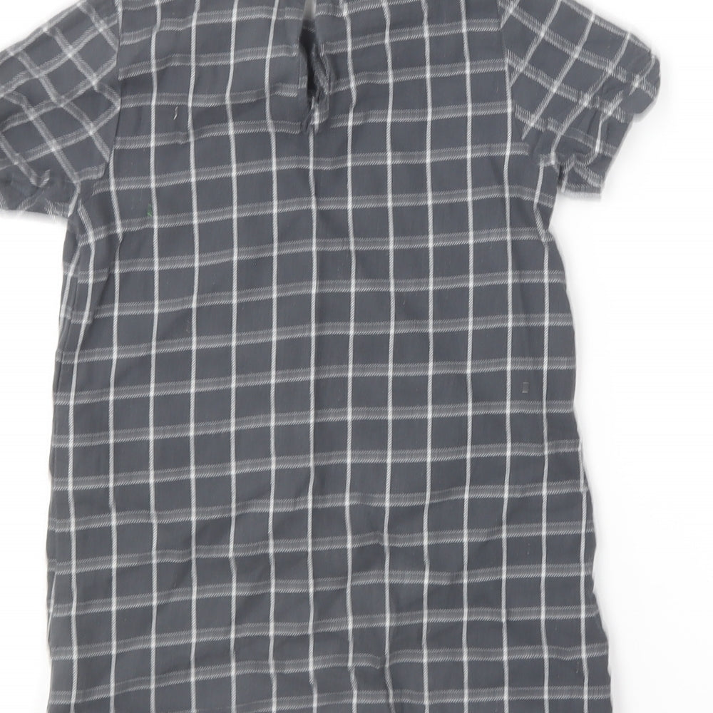 NEXT Girls Black Striped Cotton A-Line  Size 4 Years  Round Neck