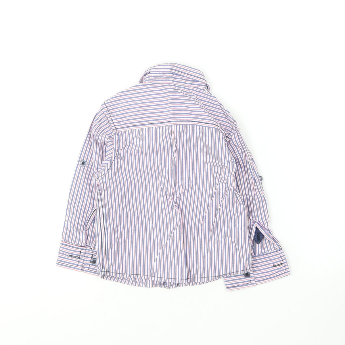 Early Days Baby Multicoloured Striped Cotton Basic Button-Up Size 12-18 Months Collared