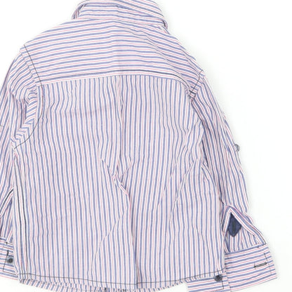 Early Days Baby Multicoloured Striped Cotton Basic Button-Up Size 12-18 Months Collared