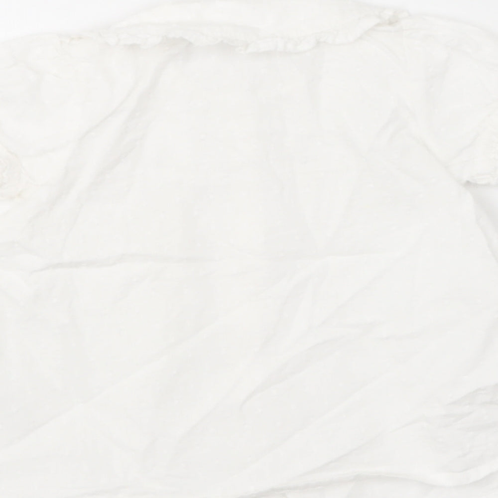 TU Girls White  Cotton Skater Dress  Size 6-9 Months  Collared