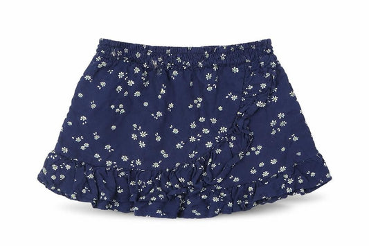 NEXT Girls Blue Floral Viscose Skater Skirt Size 3 Years  Regular