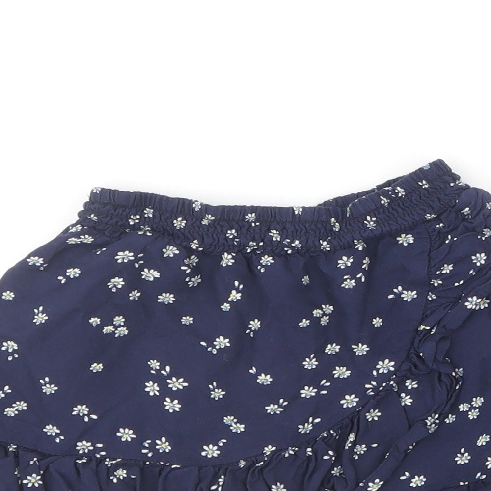 NEXT Girls Blue Floral Viscose Skater Skirt Size 3 Years  Regular