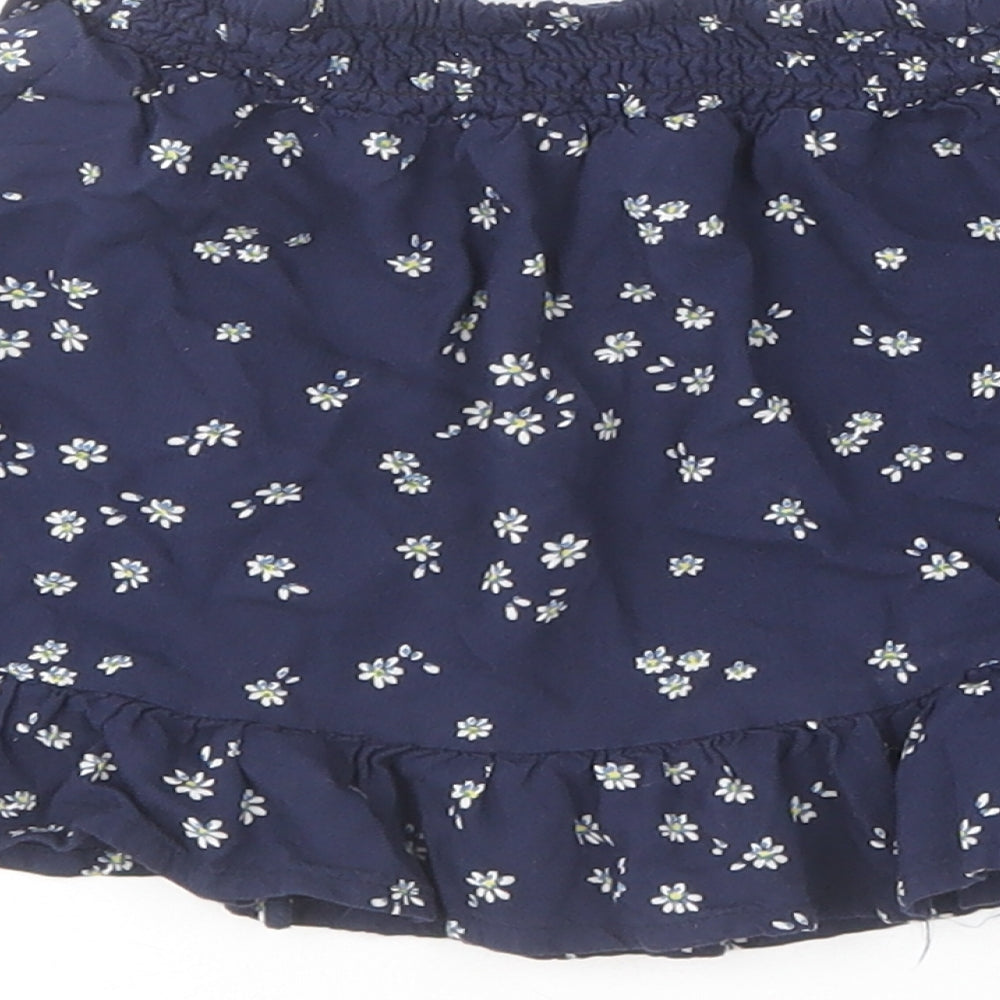 NEXT Girls Blue Floral Viscose Skater Skirt Size 3 Years  Regular