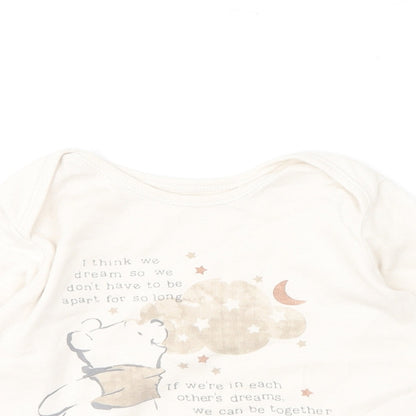 George Baby Beige Solid Cotton Cami Pyjama Top Size 9-12 Months   - Winnie The Pooh