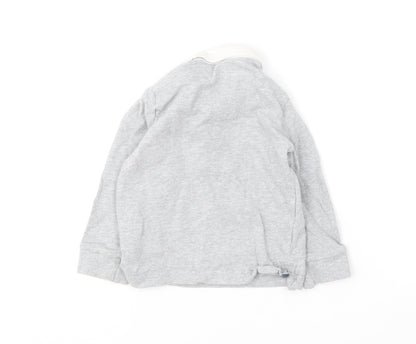 Mothercare Boys Grey  Cotton Basic Polo Size 9-12 Months Collared