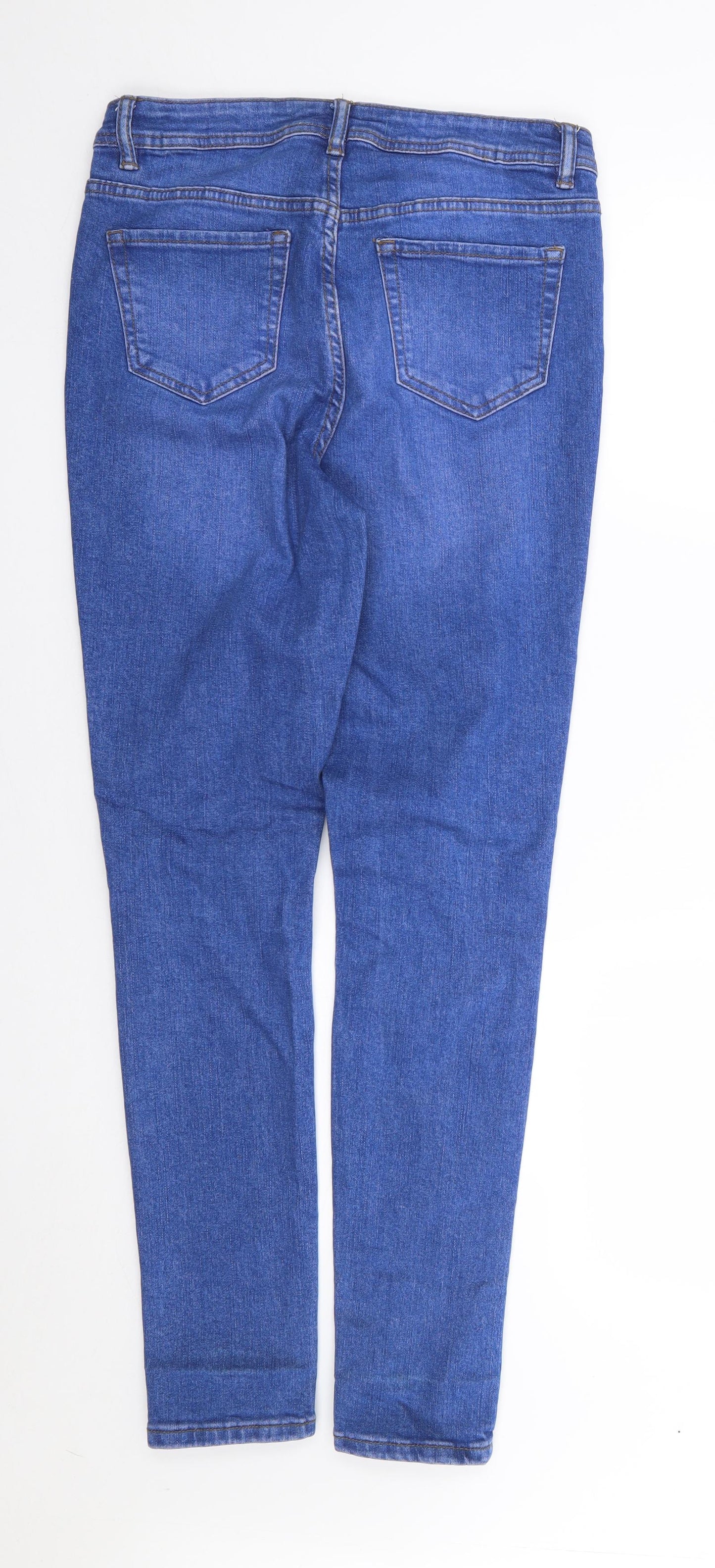 George Womens Blue  Cotton Skinny Jeans Size 10 L30 in Regular Zip