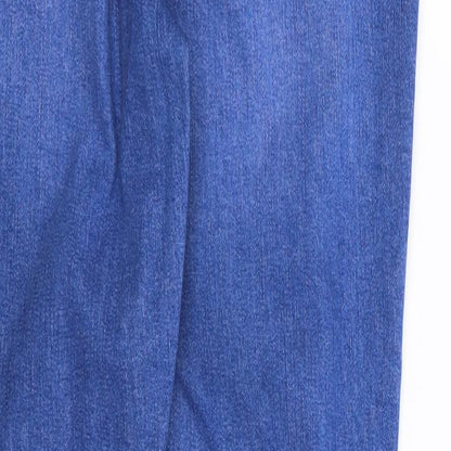 George Womens Blue  Cotton Skinny Jeans Size 10 L30 in Regular Zip