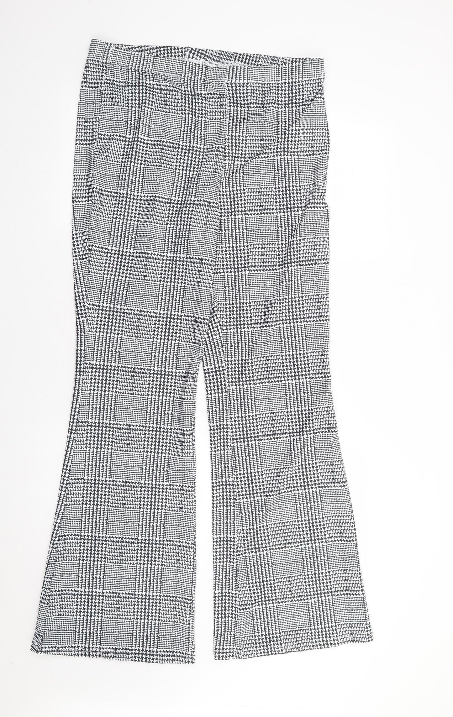 Shein Curve Womens Black Herringbone Polyester Trousers  Size XL L32 in Regular