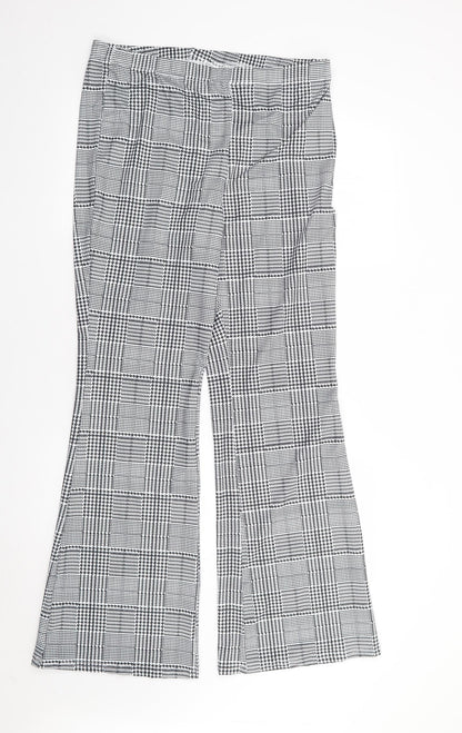 Shein Curve Womens Black Herringbone Polyester Trousers  Size XL L32 in Regular