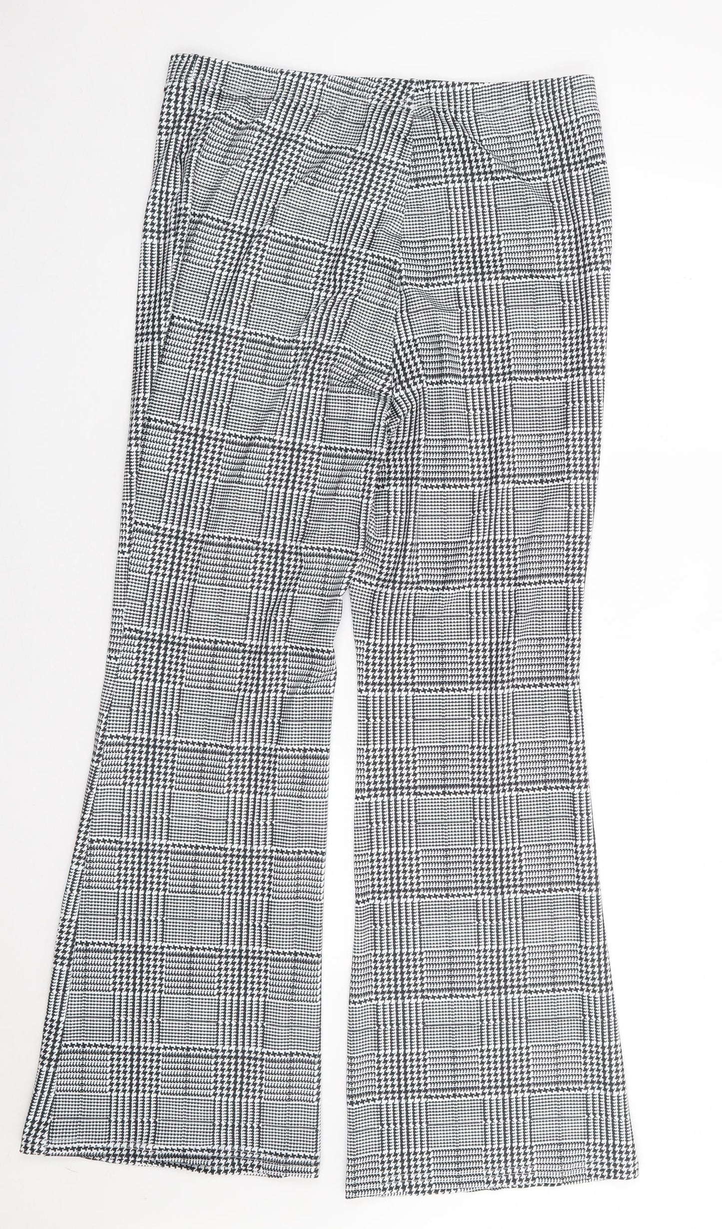 Shein Curve Womens Black Herringbone Polyester Trousers  Size XL L32 in Regular