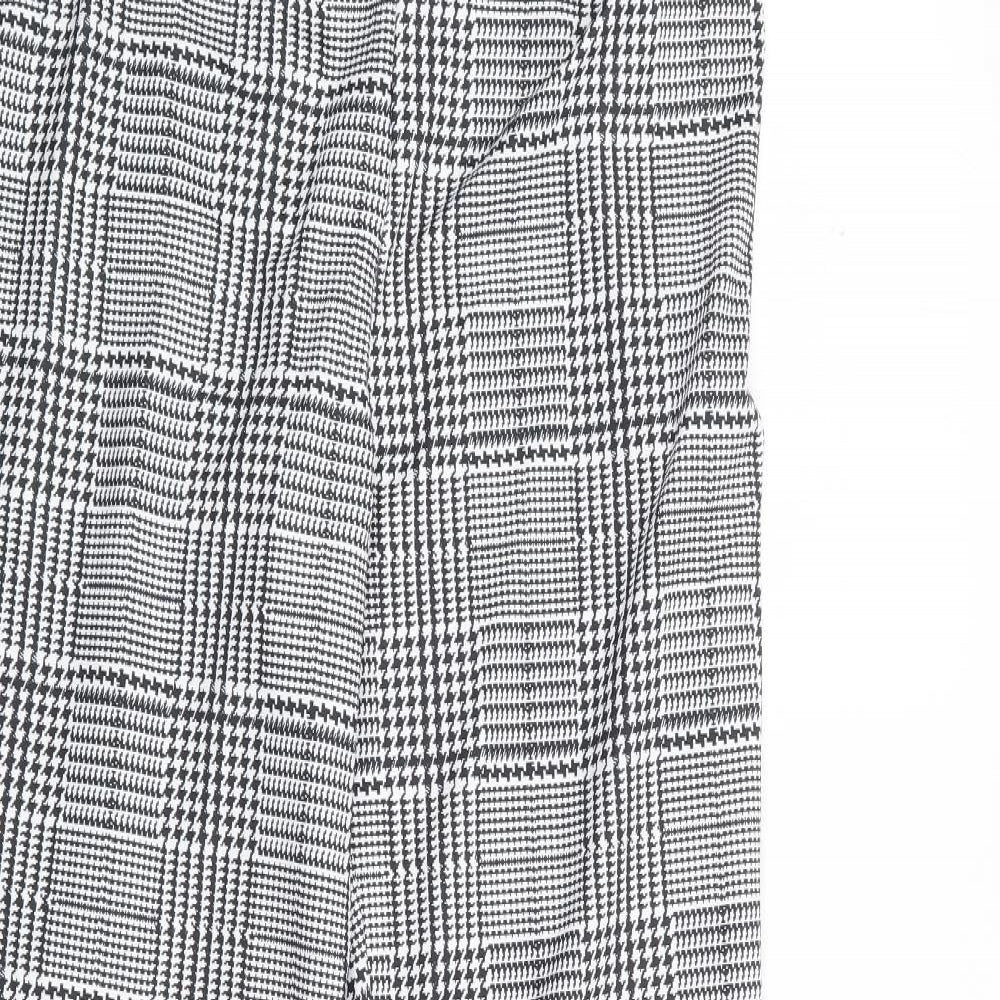 Shein Curve Womens Black Herringbone Polyester Trousers  Size XL L32 in Regular