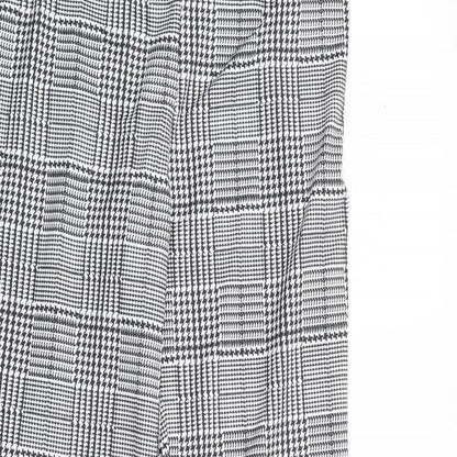Shein Curve Womens Black Herringbone Polyester Trousers  Size XL L32 in Regular