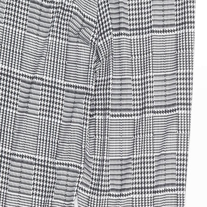 Shein Curve Womens Black Herringbone Polyester Trousers  Size XL L32 in Regular