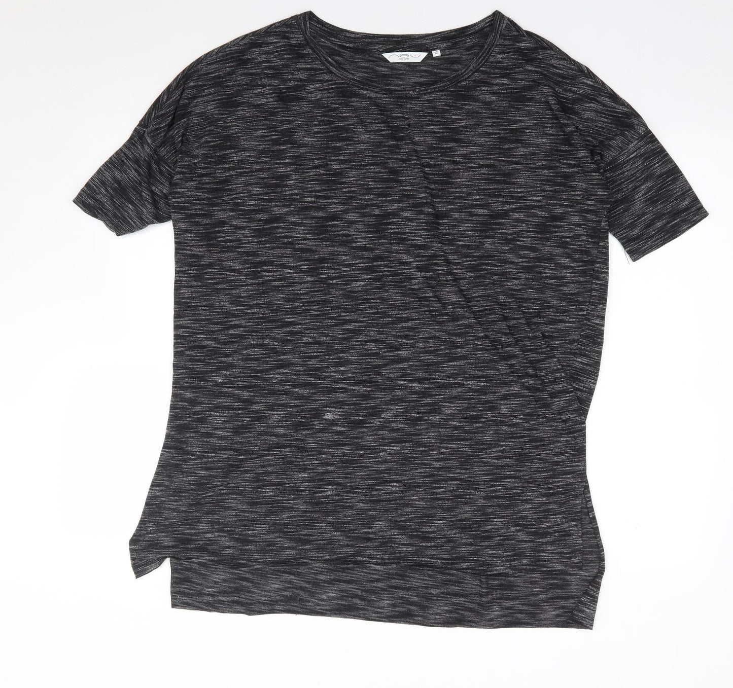 Womens UK Size 12 New Look Grey Jersey T-Shirt