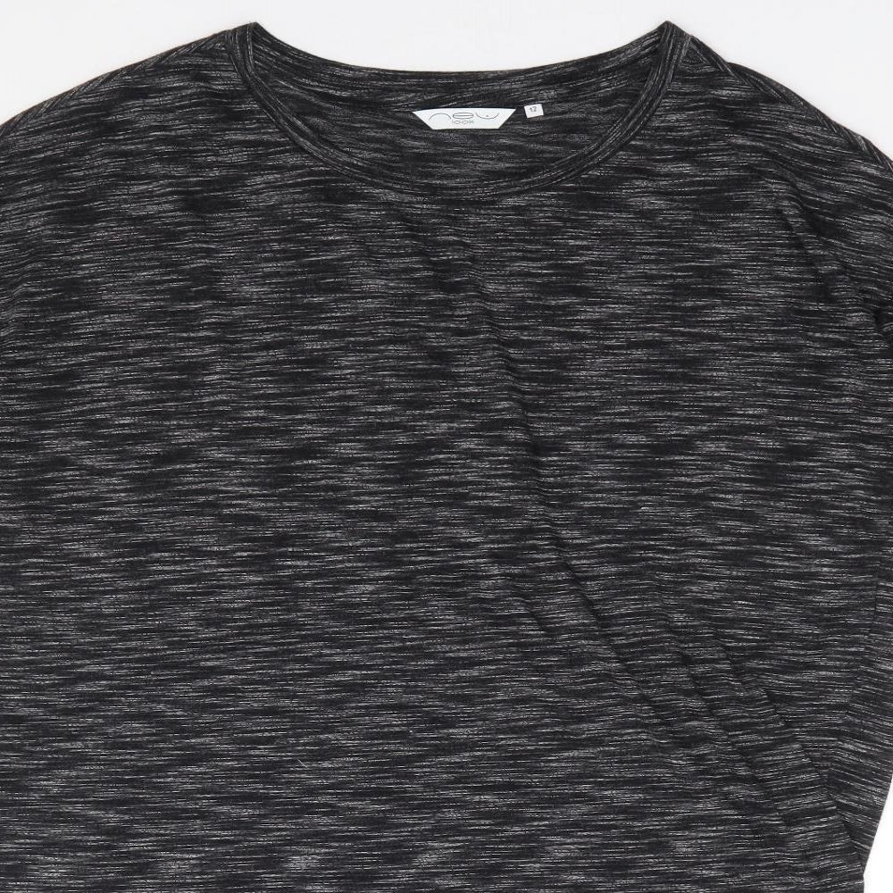 Womens UK Size 12 New Look Grey Jersey T-Shirt