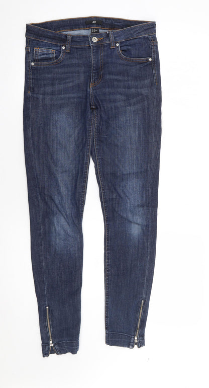 Womens UK Size 28 H&M Regular Fit Skinny Blue Jeans