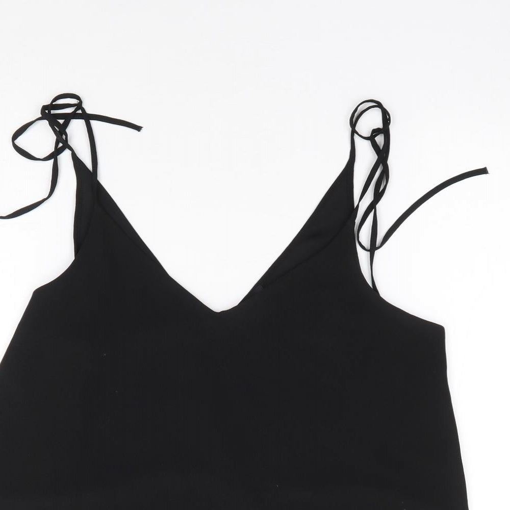 Womens UK Size 10 River Island Black Camisole Tank