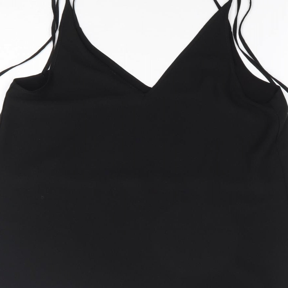 Womens UK Size 10 River Island Black Camisole Tank