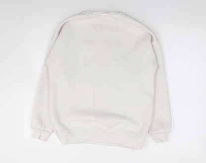 Gallery Womens Ivory  Cotton Pullover Sweatshirt Size XS  Pullover