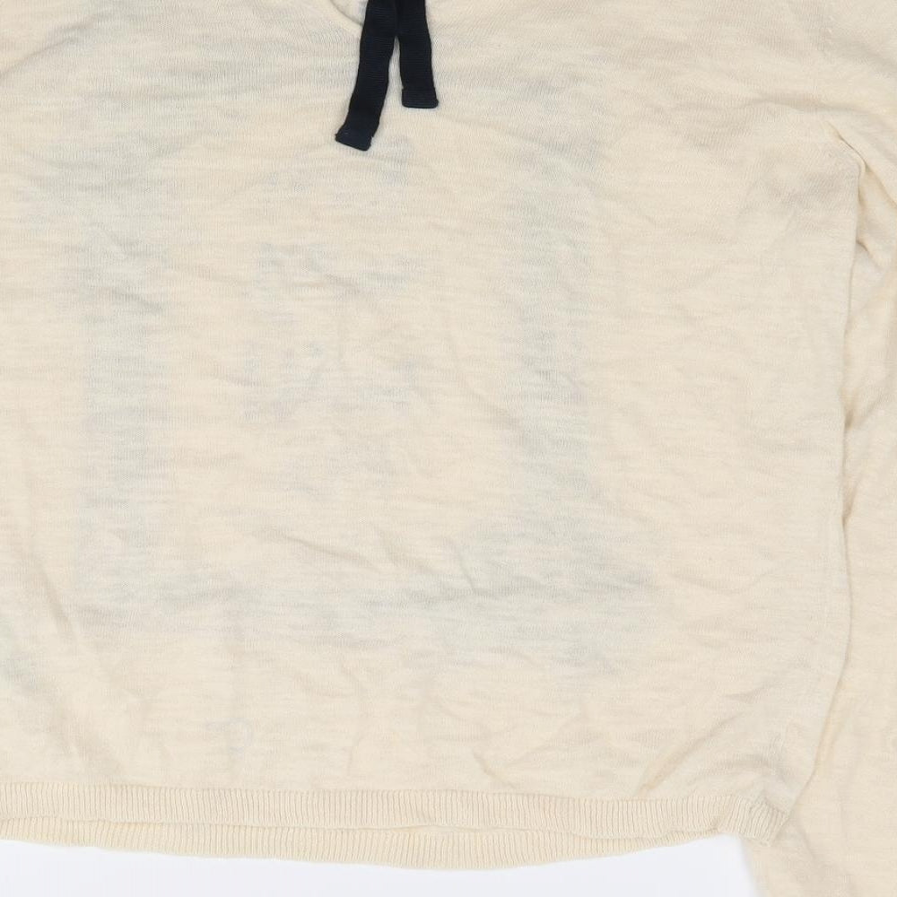 Womens UK Size M Springfield Beige Jersey T-Shirt
