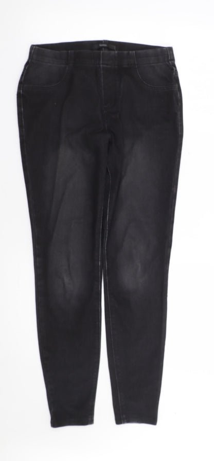 George Womens Black  Polyacrylate Fibre Jegging Jeans Size 10 L28 in Regular