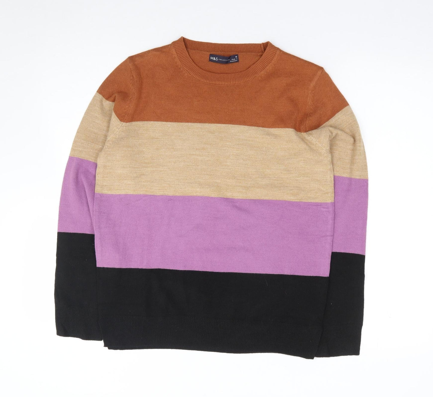 Womens UK Size 10 Marks and Spencer Multicoloured Pullover Jumper