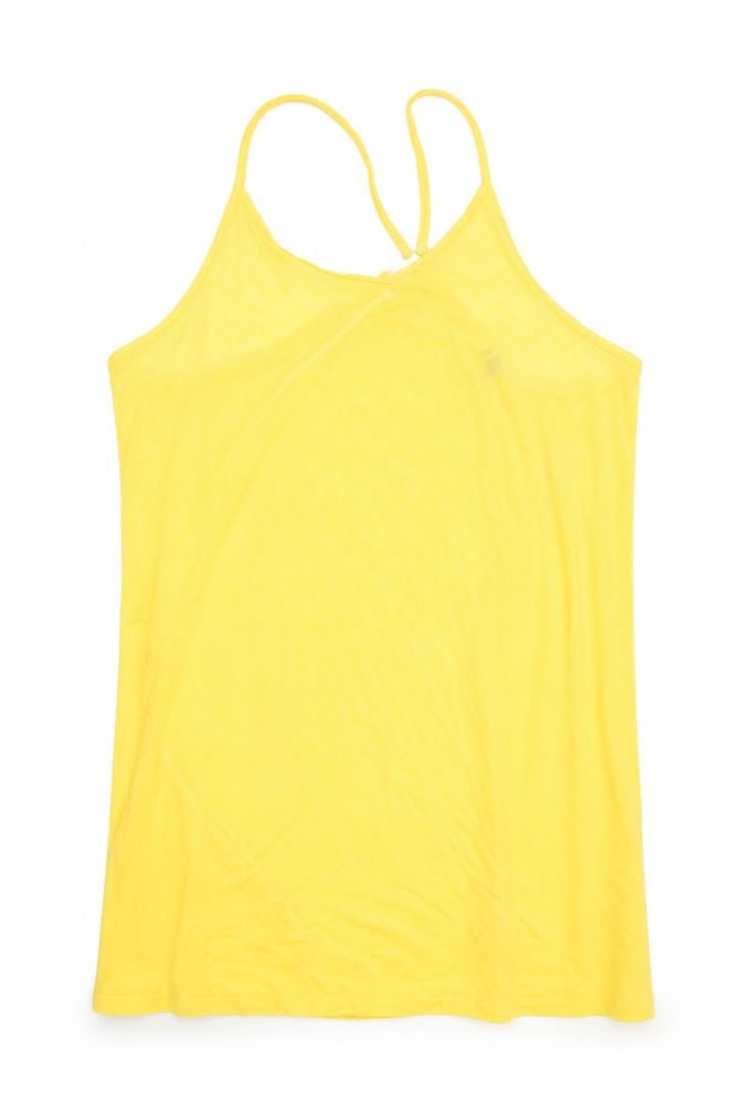 Womens UK Size L Papaya Yellow Tunic Tank