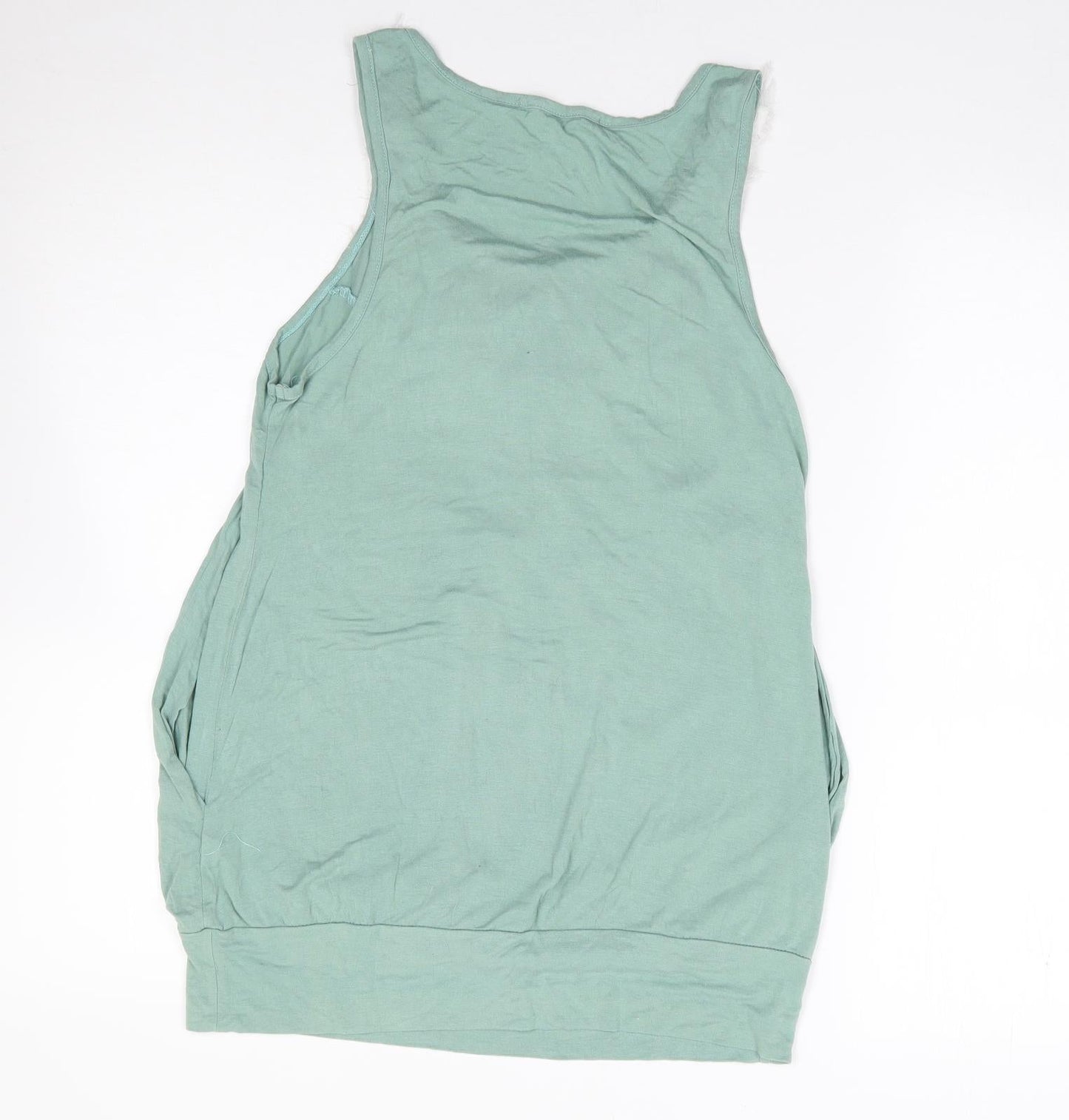 Love Culture Womens Green  Polyester Jersey Tank Size S Round Neck