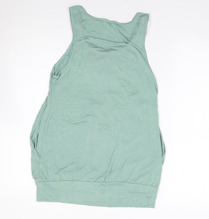 Love Culture Womens Green  Polyester Jersey Tank Size S Round Neck