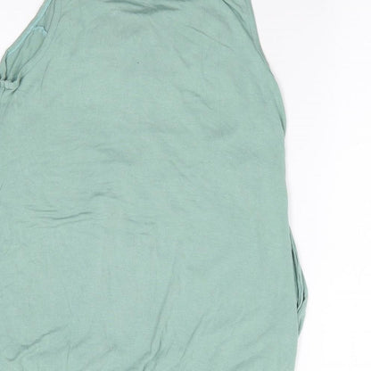 Love Culture Womens Green  Polyester Jersey Tank Size S Round Neck