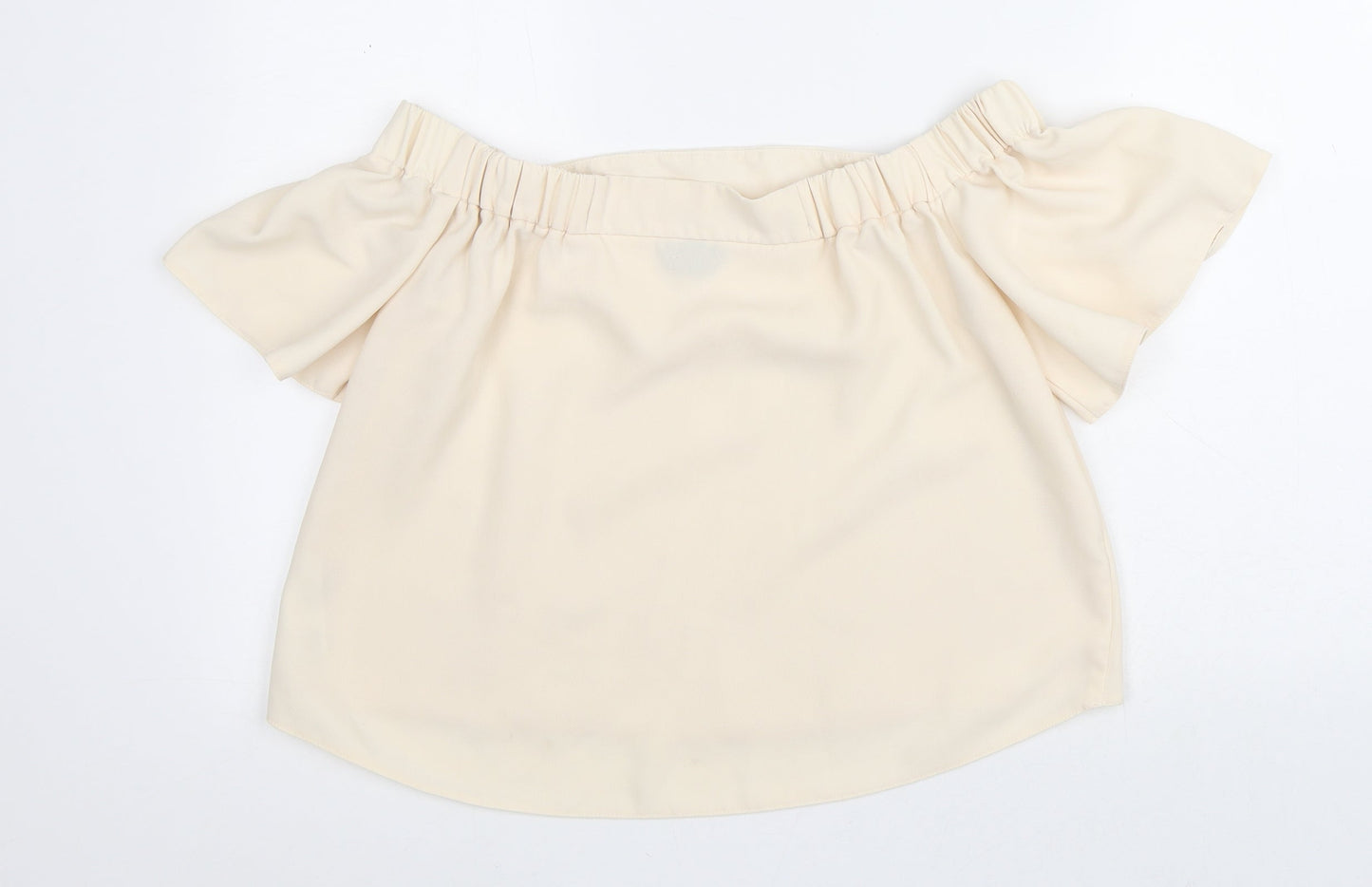 Womens UK Size 10 Topshop Beige Basic Blouse