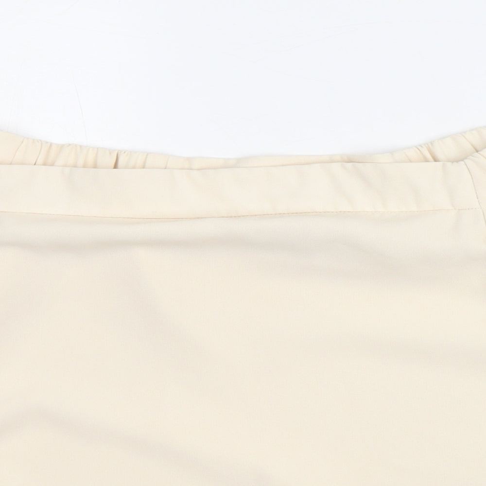 Womens UK Size 10 Topshop Beige Basic Blouse