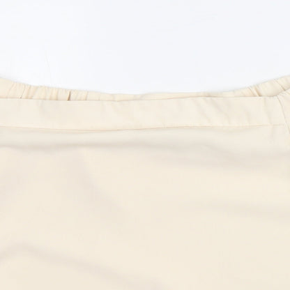Womens UK Size 10 Topshop Beige Basic Blouse