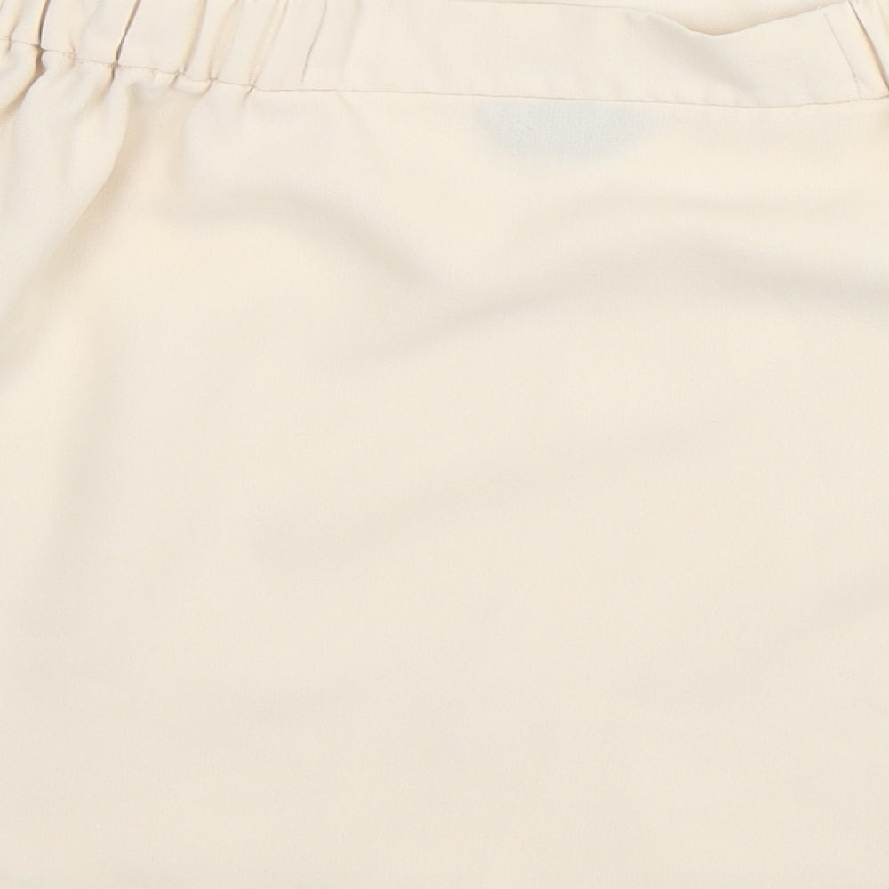 Womens UK Size 10 Topshop Beige Basic Blouse