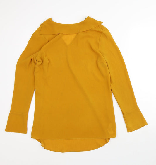 Primark Womens Orange  Polyester Tunic Blouse Size 8 V-Neck