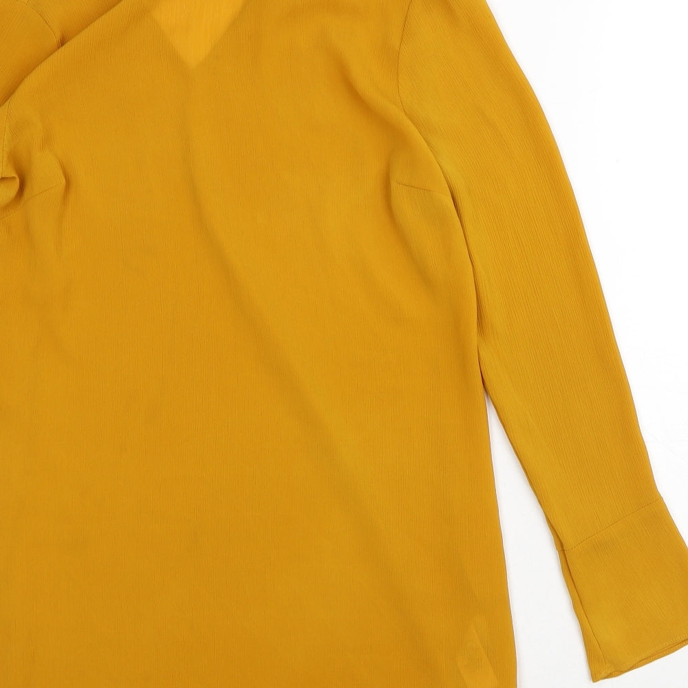 Primark Womens Orange  Polyester Tunic Blouse Size 8 V-Neck